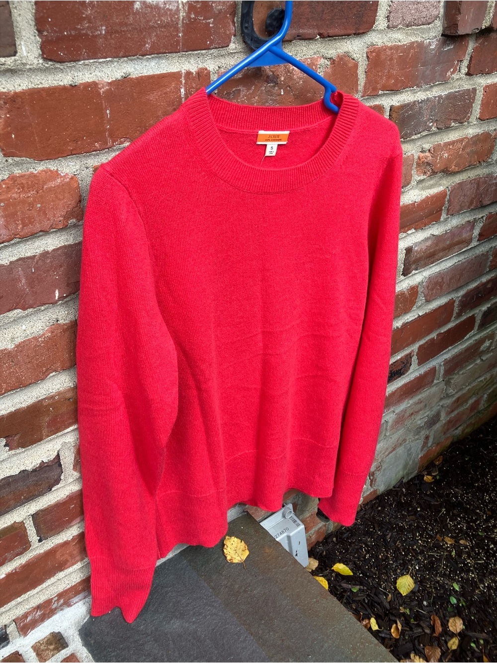 J. Crew Red Cashmere Crewneck Sweater NWT - Picture 5 of 6